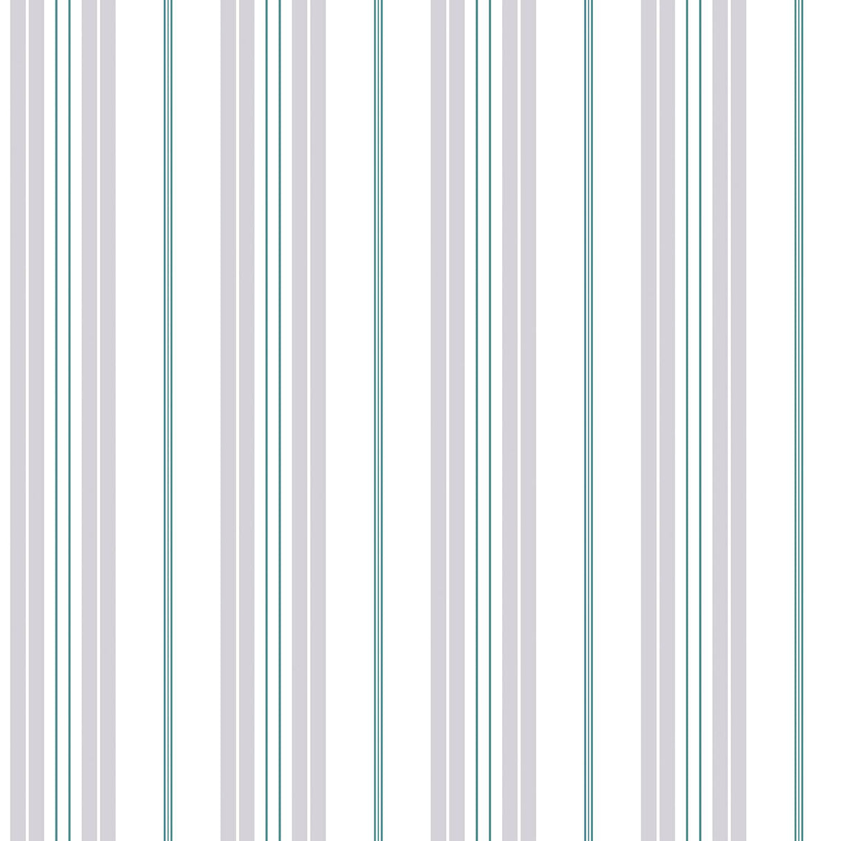 Galerie Two Colour Stripe Silver Grey Wallpaper
