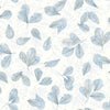 Galerie Fossil Leaf Toss Blue Wallpaper