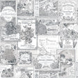 Galerie Perfume Labels Silver Grey Wallpaper