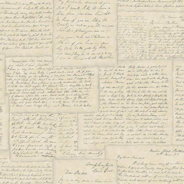 Galerie Family Letters Beige Wallpaper