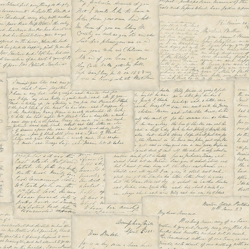 Galerie Family Letters Beige Wallpaper