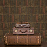Galerie Library Books Bronze Brown Wallpaper