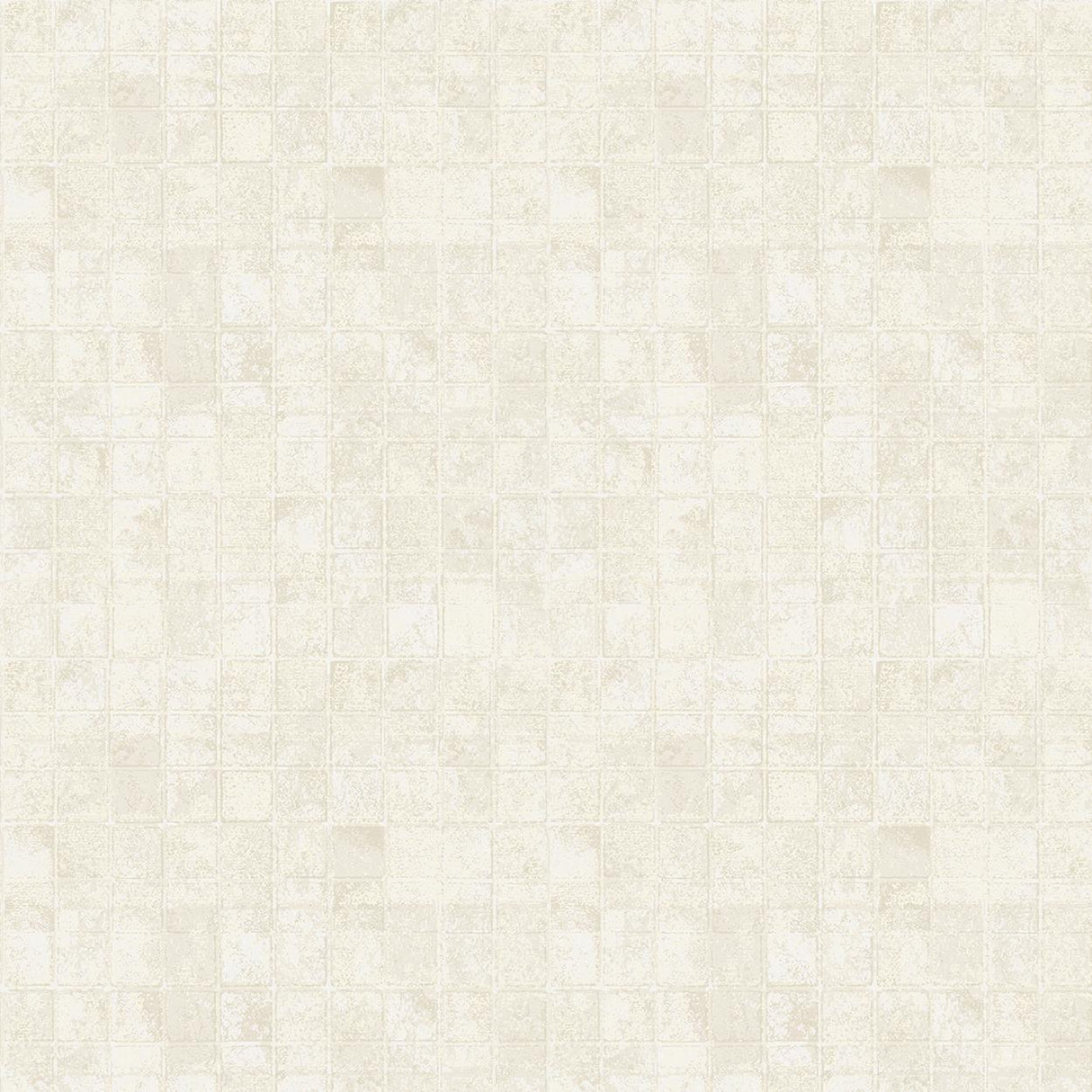 Galerie Metallic Tile Cream Wallpaper