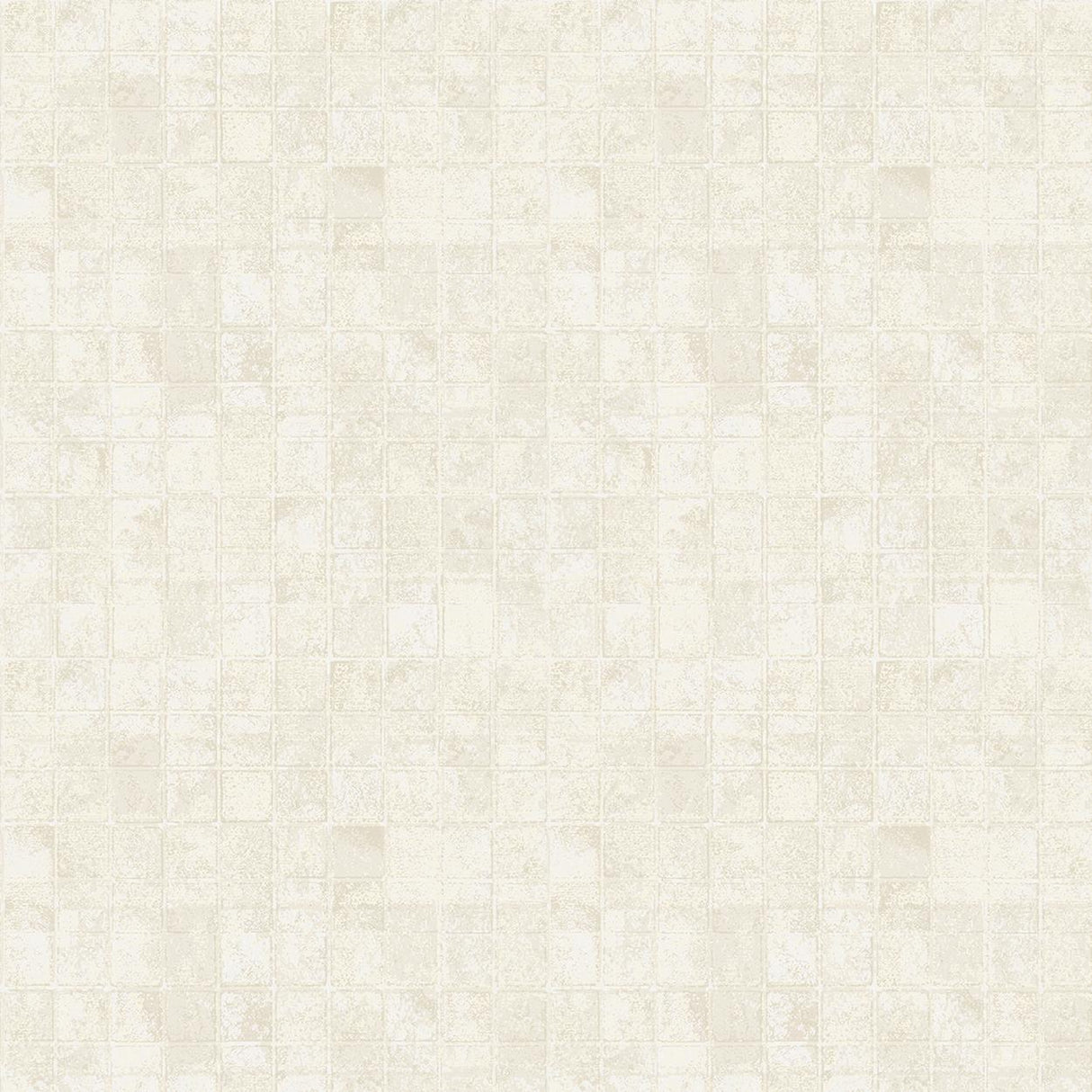 Galerie Metallic Tile Cream Wallpaper