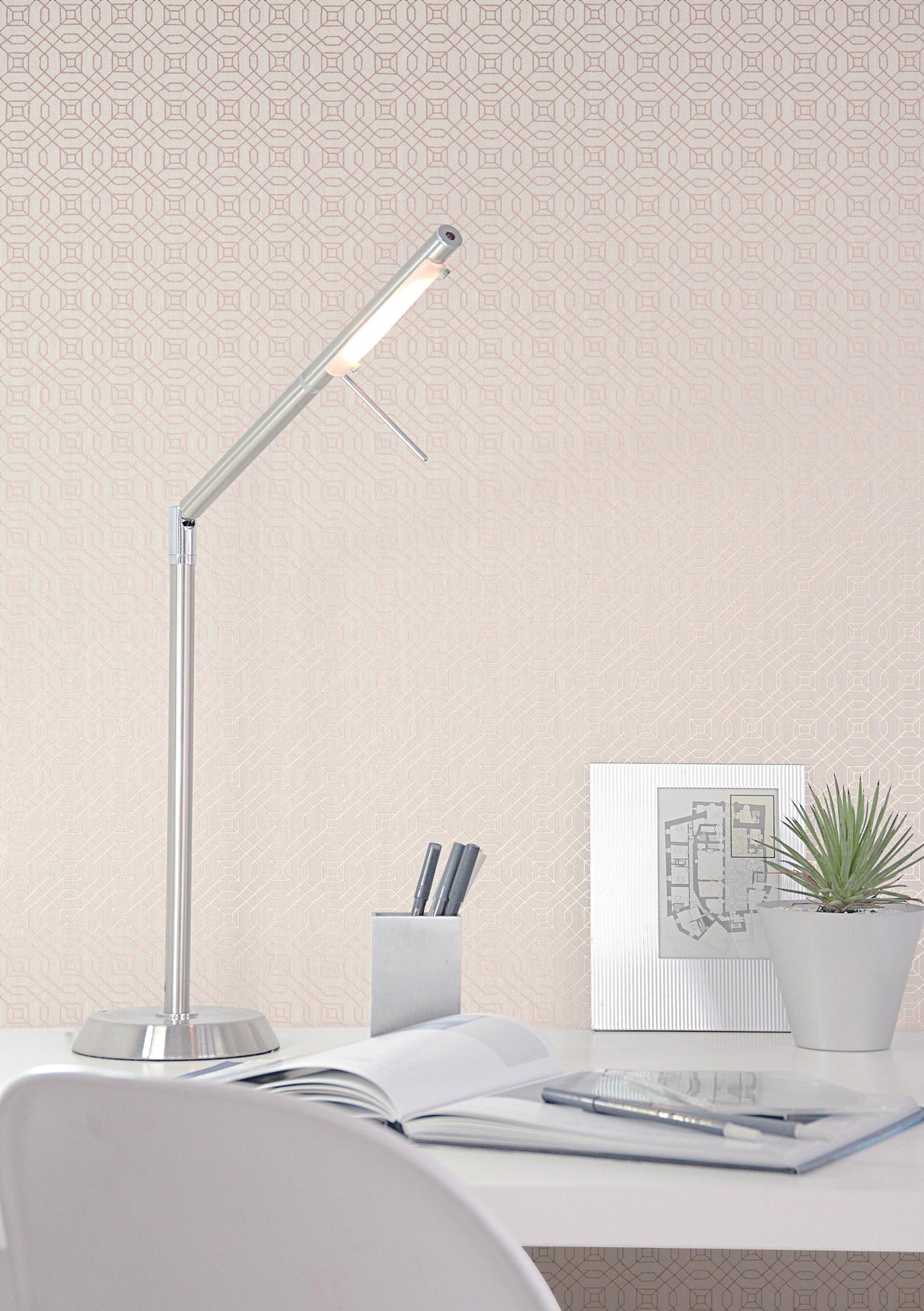 Galerie Metallic Geometric Rose Gold Wallpaper