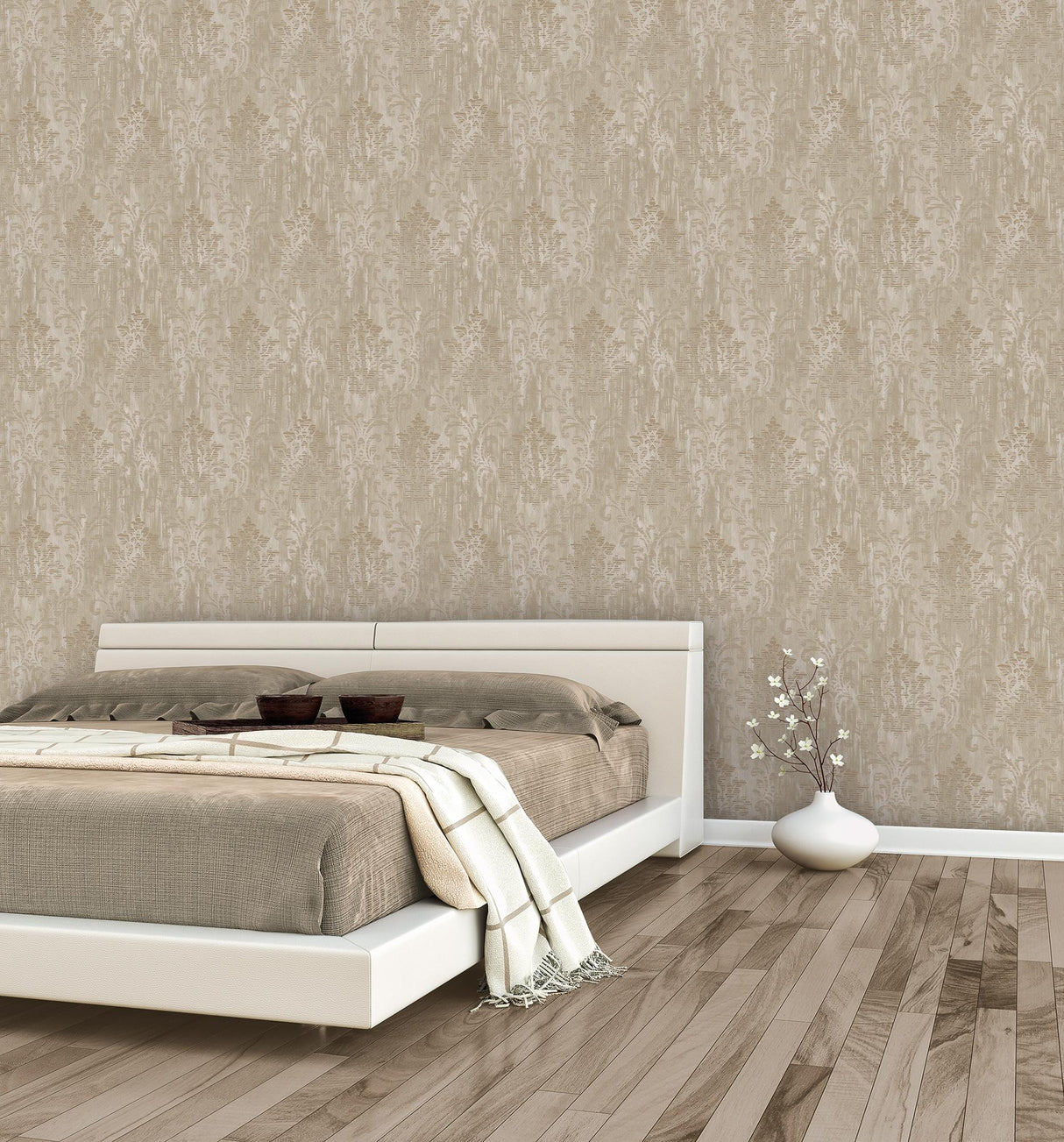 Galerie Modern Metallic Damask Gold Wallpaper