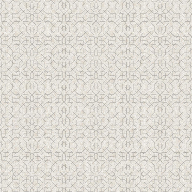 Galerie Metallic Star Geometric Silver Grey Wallpaper
