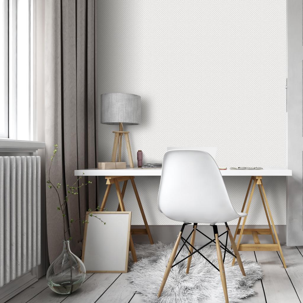 Galerie Small Geo Silver Grey Wallpaper