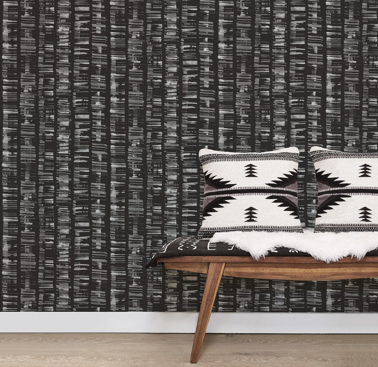 Galerie Aztec Silver Grey Wallpaper