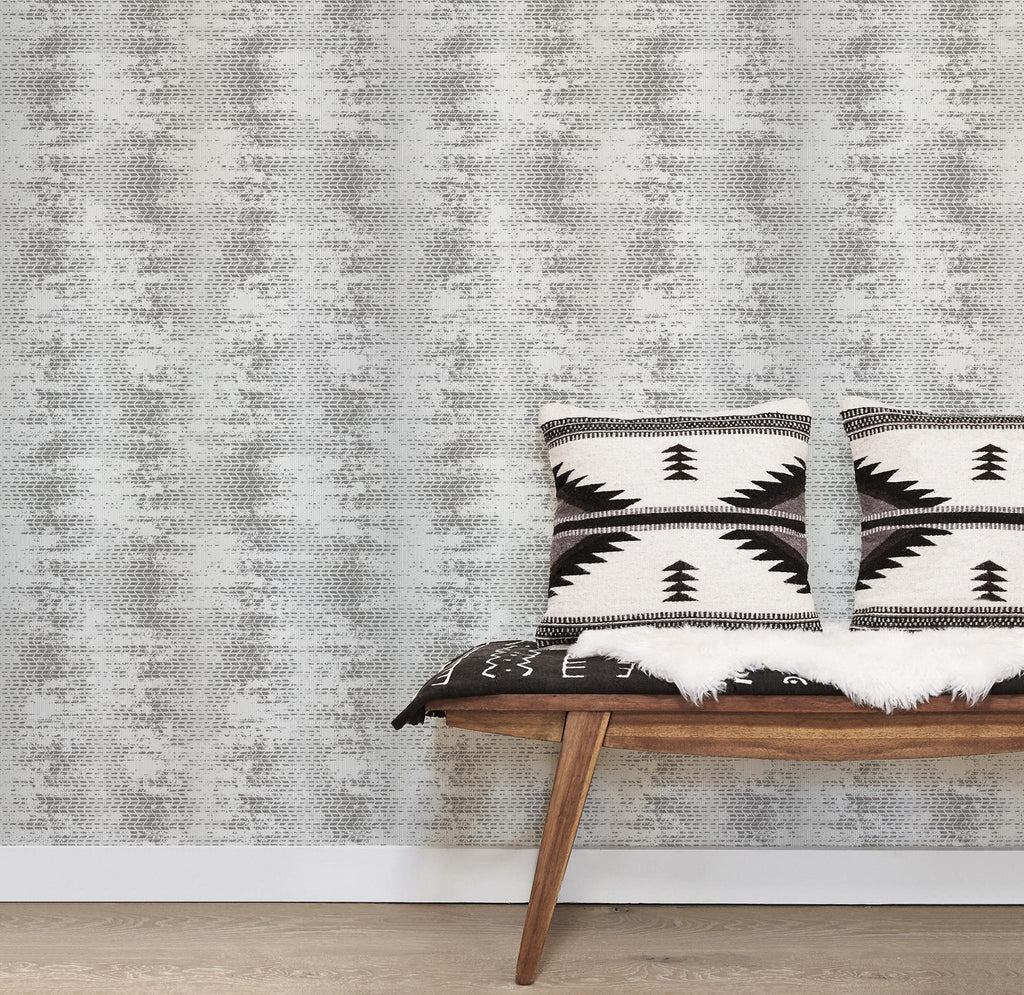 Galerie Bazaar Weave Silver Grey Wallpaper