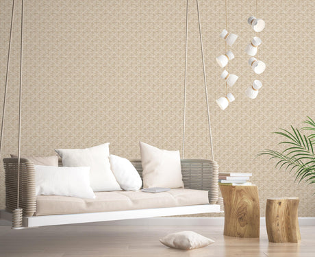 Galerie Block Print Bronze Brown Wallpaper