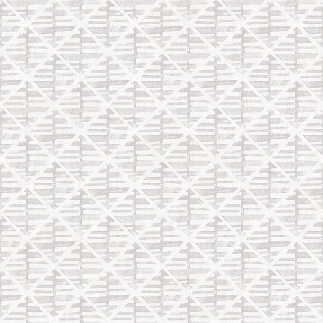 Galerie Block Print Silver Grey Wallpaper