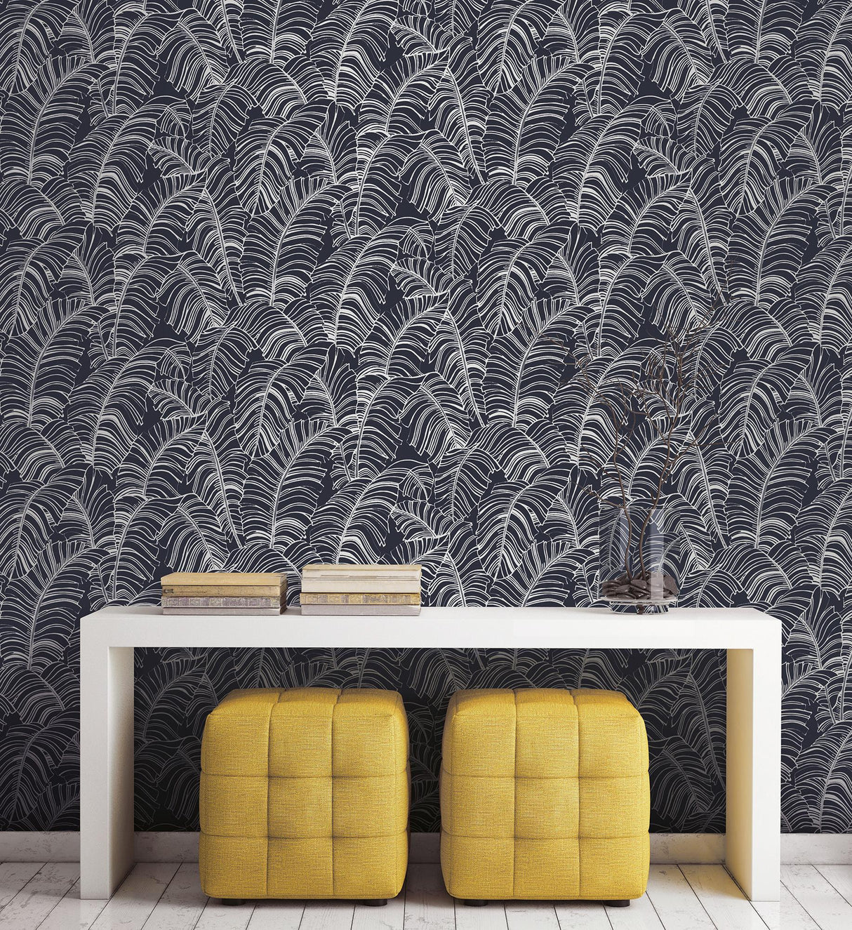 Galerie Broadleaf Blue Wallpaper