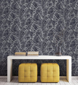 Galerie Broadleaf Blue Wallpaper