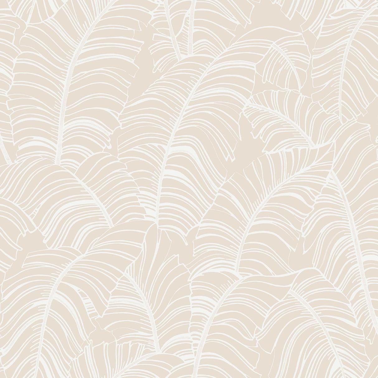 Galerie Broadleaf Beige Wallpaper