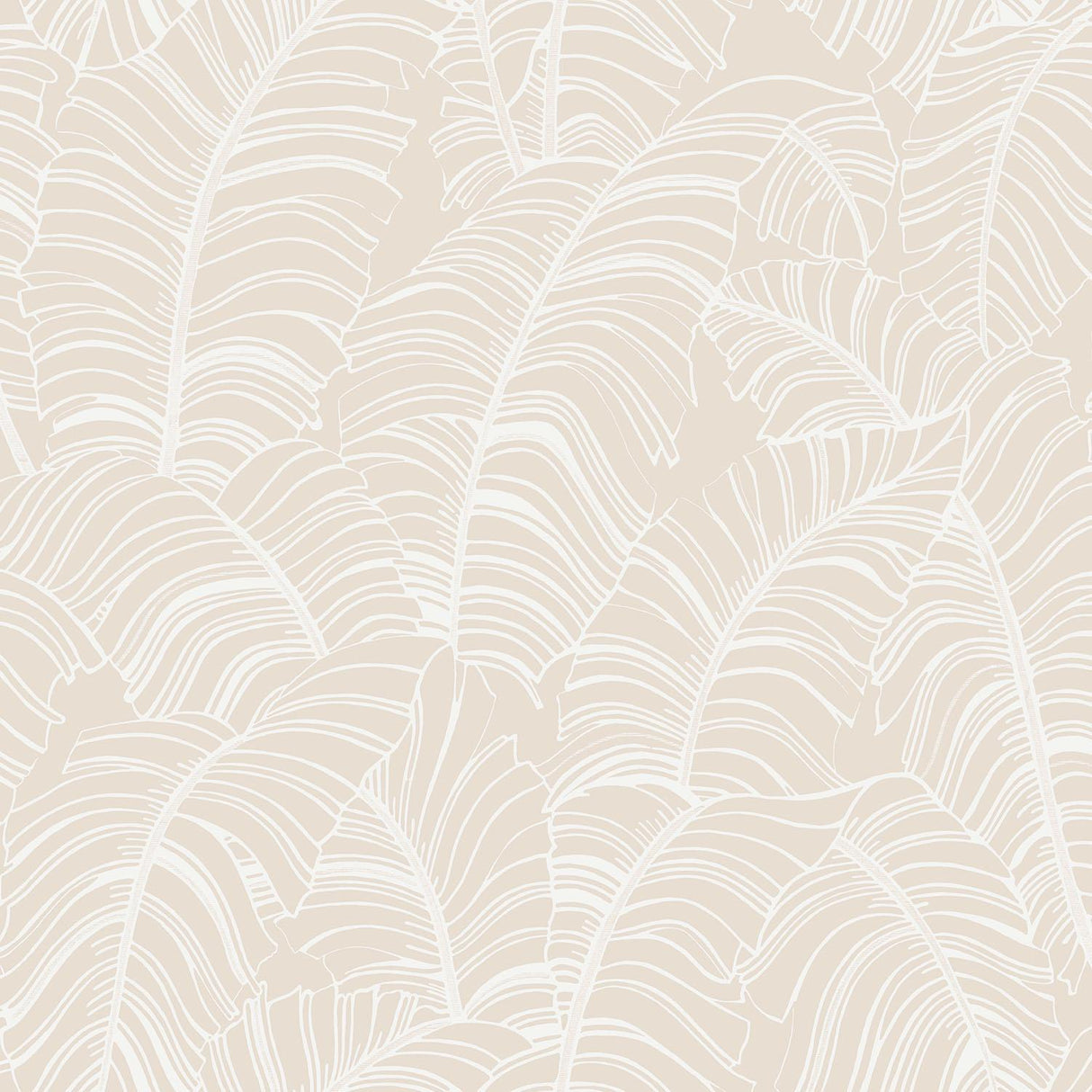 Galerie Broadleaf Beige Wallpaper