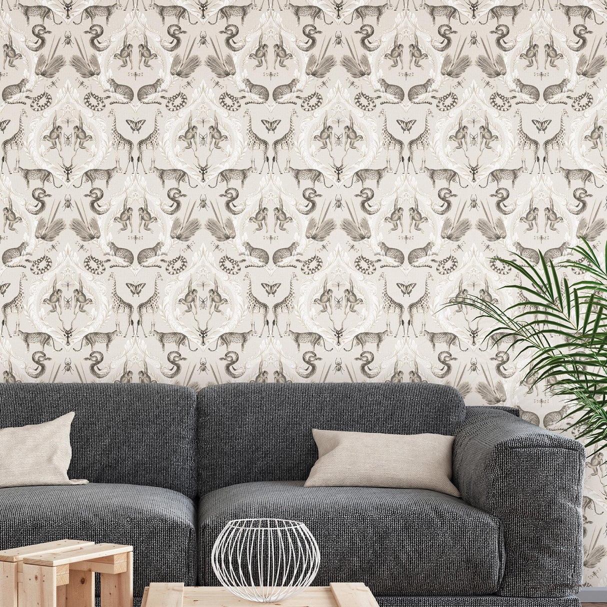Galerie Menagerie Beige Wallpaper