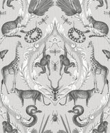 Galerie Menagerie Silver Grey Wallpaper