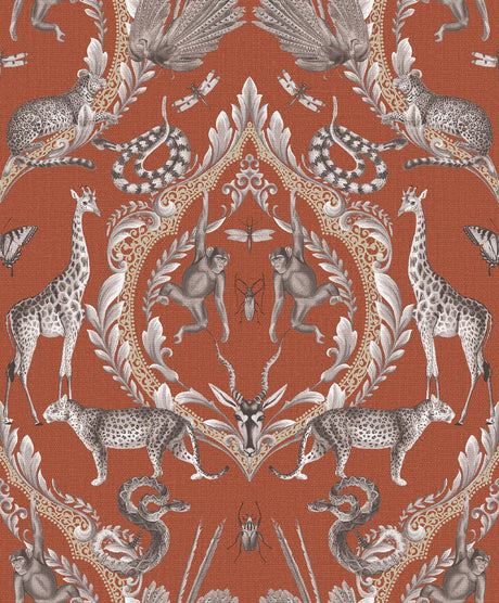 Galerie Menagerie Orange Wallpaper