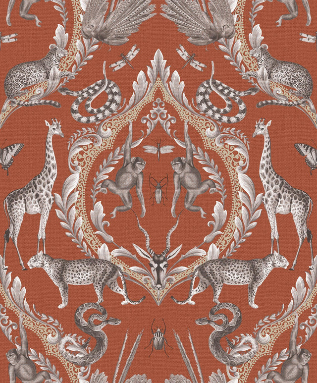 Galerie Menagerie Orange Wallpaper