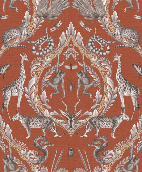 Galerie Menagerie Orange Wallpaper