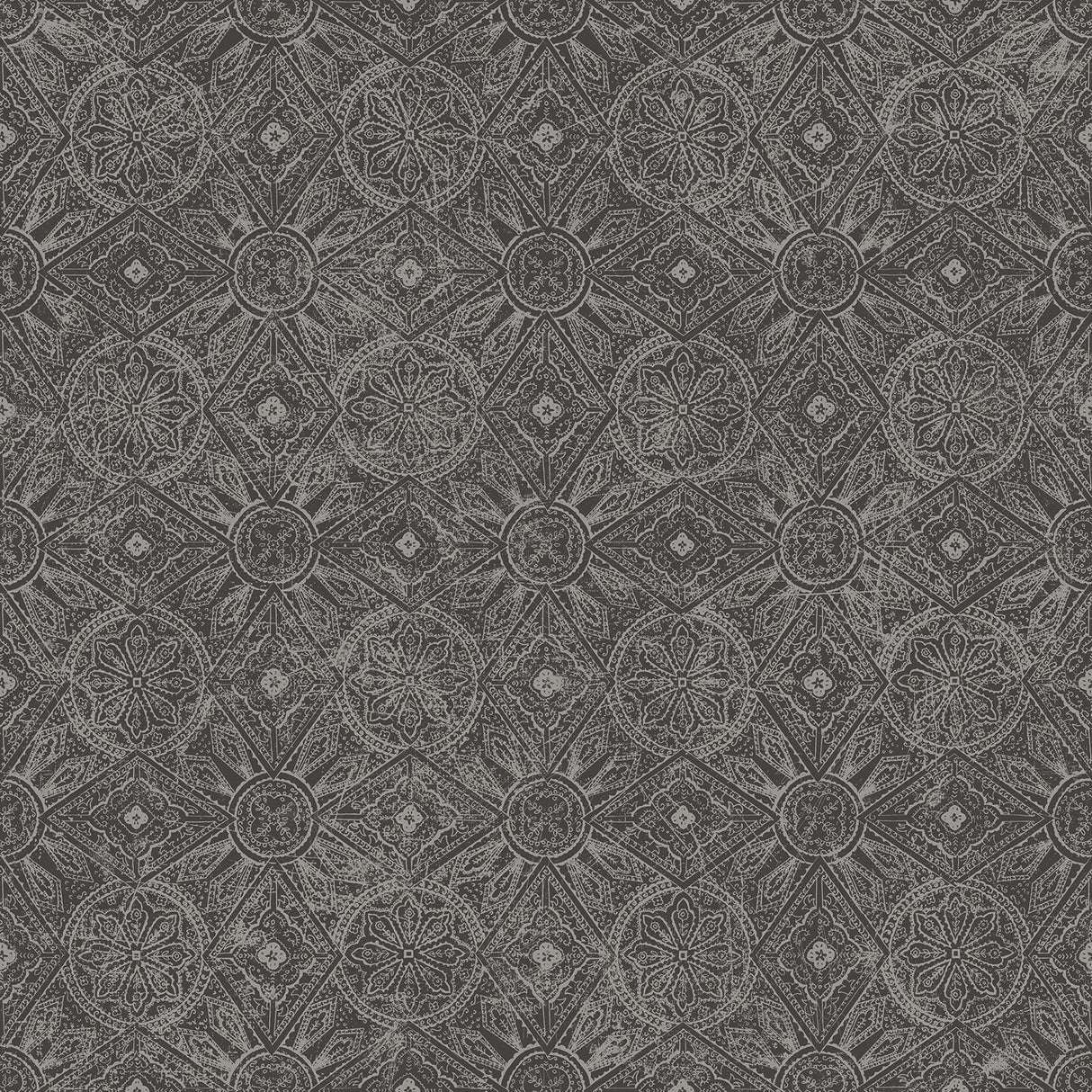 Galerie Moroccan Paisley Black Wallpaper