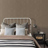 Galerie Moss Stripe Bronze Brown Wallpaper