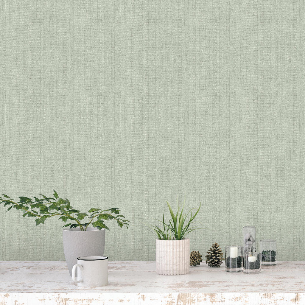 Galerie Moss Stripe Green Wallpaper