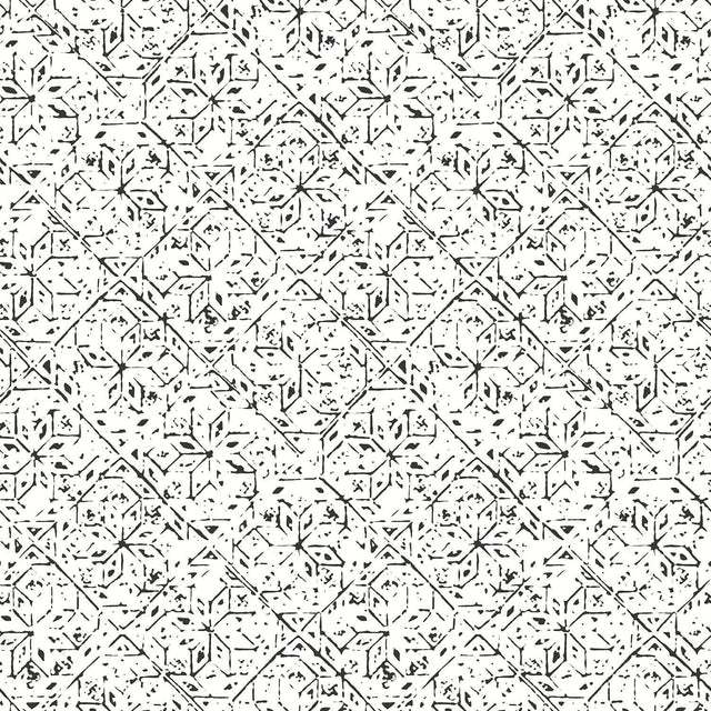Galerie Tangier Tile Black Wallpaper
