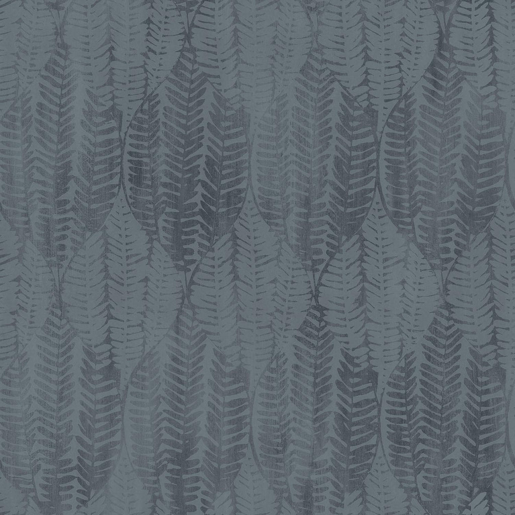 Galerie Wasabi Leaves Blue Wallpaper