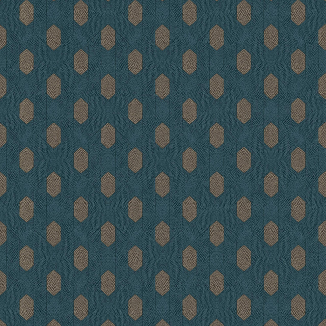 Galerie Art Deco Style Geometric Motif Blue Wallpaper