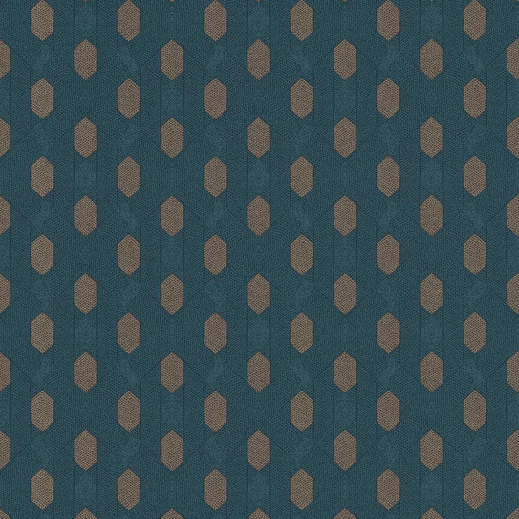 Galerie Art Deco Style Geometric Motif Blue Wallpaper