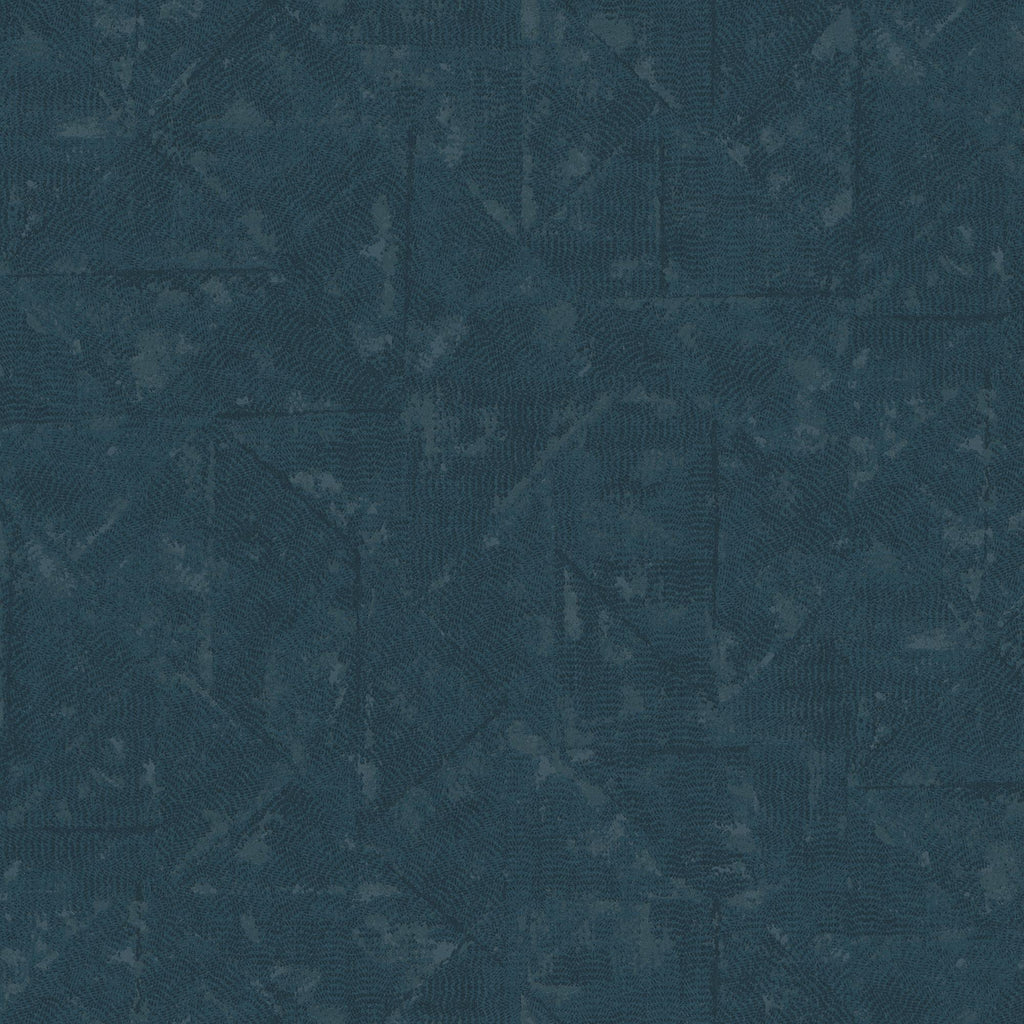 Galerie Distressed Geometric Texture Blue Wallpaper