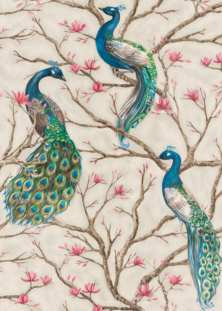 Galerie Peacocks Multi-coloured Wallpaper