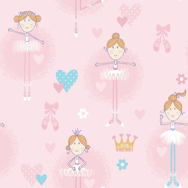 Galerie Ballerinas Pink Wallpaper