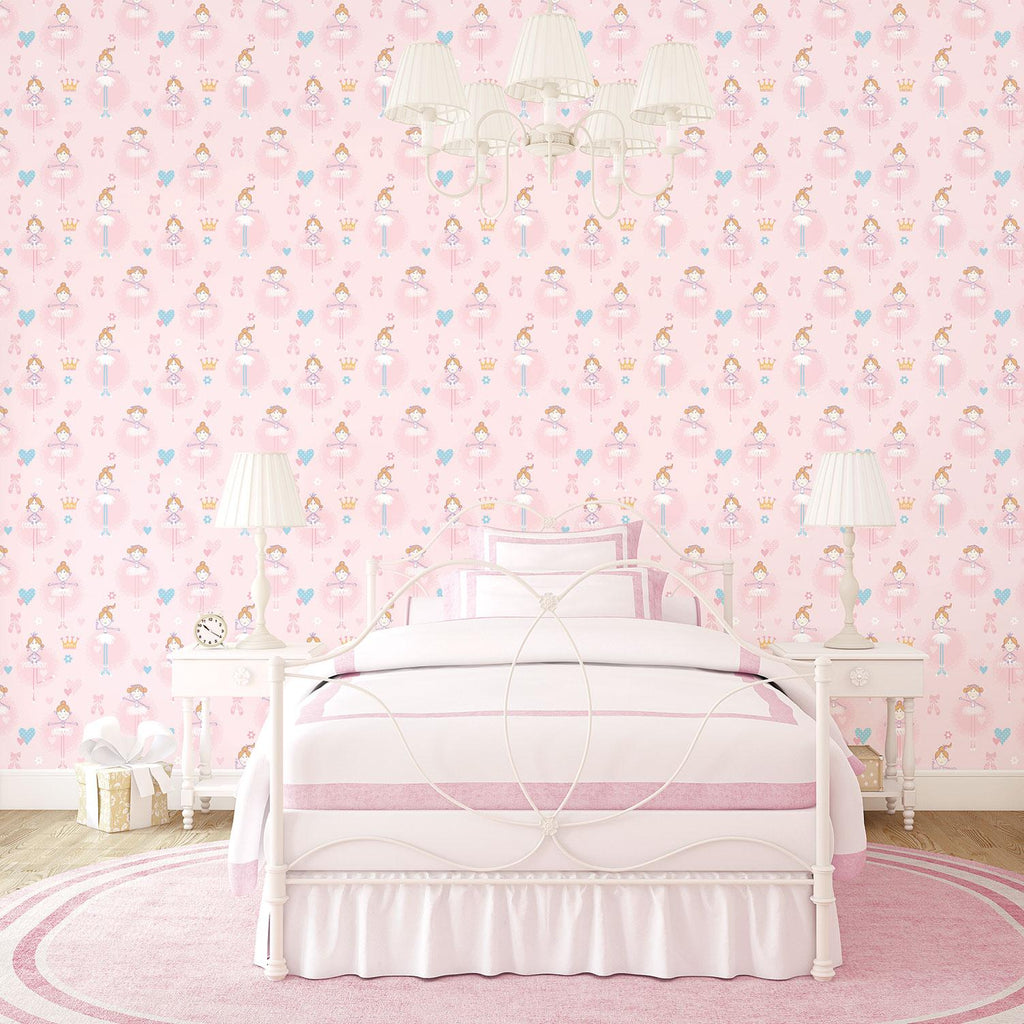 Galerie Ballerinas Pink Wallpaper