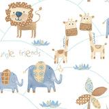 Galerie Jungle Friends Blue Wallpaper