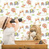 Galerie Jungle Friends Orange Wallpaper