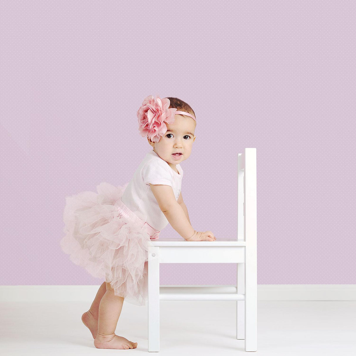 Galerie Polka Dot Purple Lilac Wallpaper