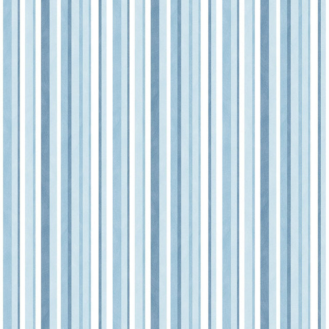 Galerie Washed Striped Blue Wallpaper