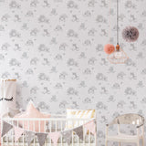 Galerie Mono Owls Silver Grey Wallpaper