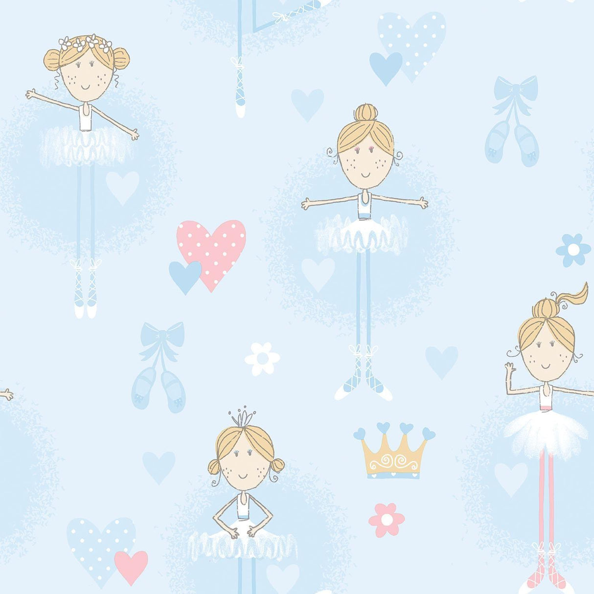 Galerie Ballerinas Blue Wallpaper