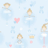 Galerie Ballerinas Blue Wallpaper