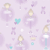Galerie Ballerinas Purple Lilac Wallpaper