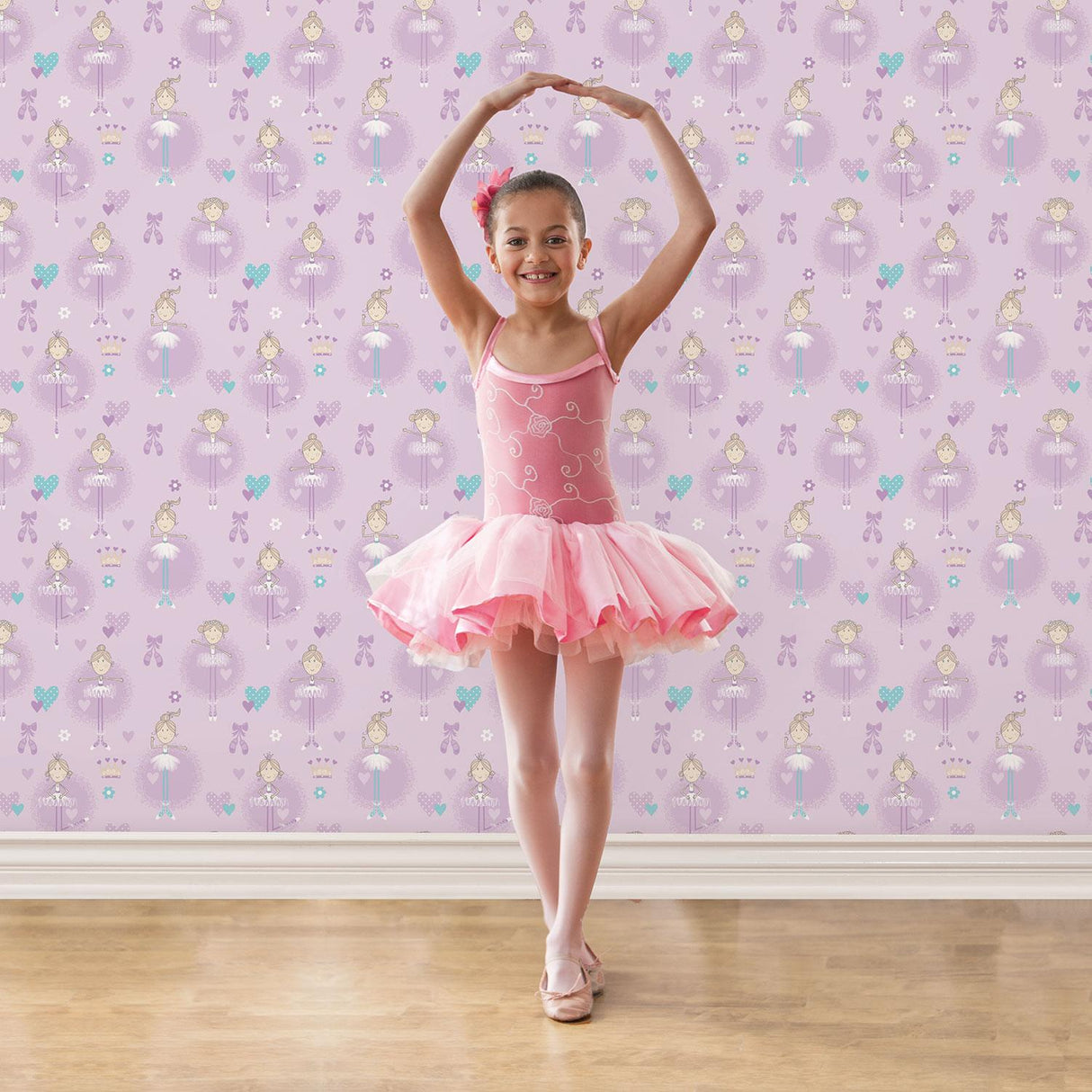 Galerie Ballerinas Purple Lilac Wallpaper