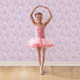 Galerie Ballerinas Purple Lilac Wallpaper