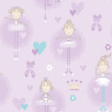 Galerie Ballerinas Purple Lilac Wallpaper