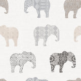 Galerie Elephant Motif Silver Grey Wallpaper
