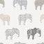 Galerie Elephant Motif Silver Grey Wallpaper