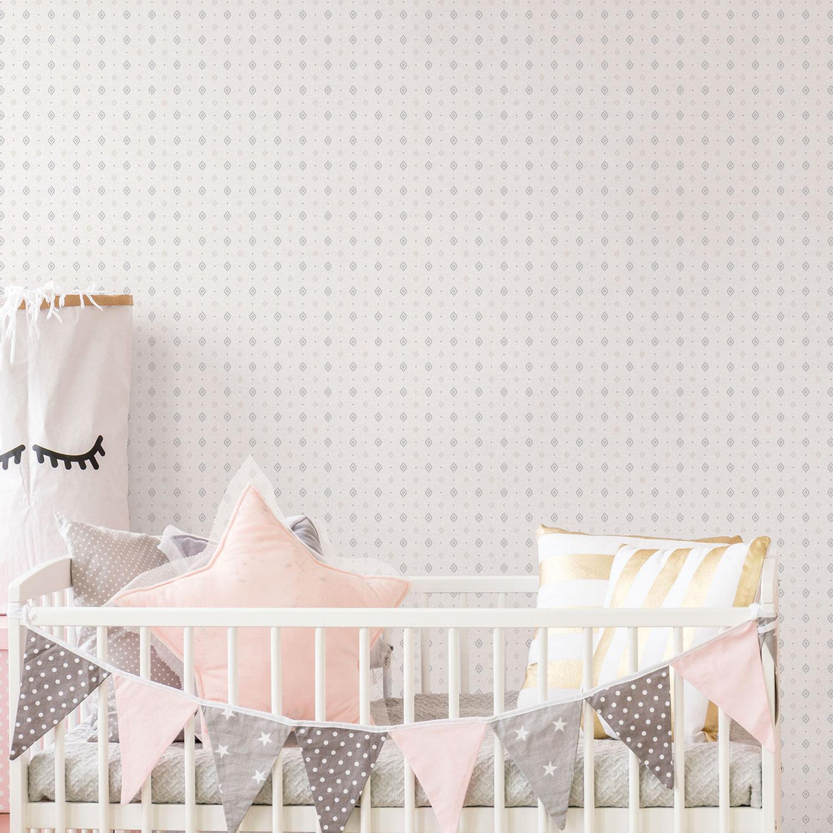 Galerie Diamond Motif Silver Grey Wallpaper